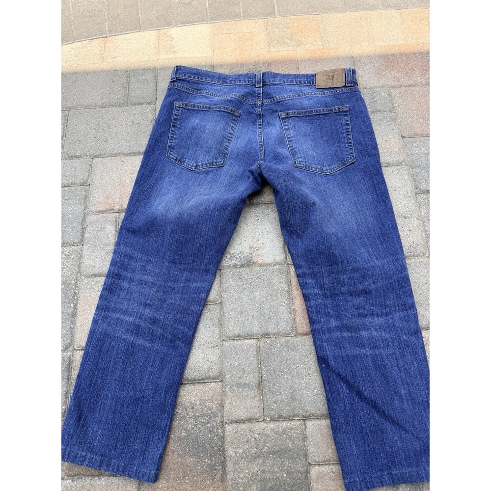 True Craft Size 36x30 Slim Fit Blue Denim Men's Jeans Straight Leg